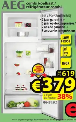 ElectroStock AEG Combi Koelkast aanbieding