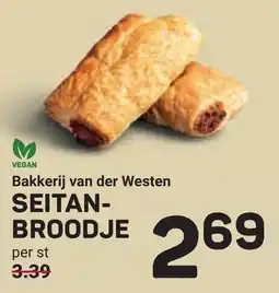 Ekoplaza Bakkerij van der Westen Seitanbroodje aanbieding
