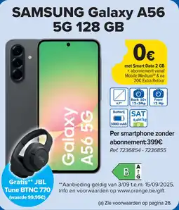 Carrefour Samsung Galaxy A56 aanbieding