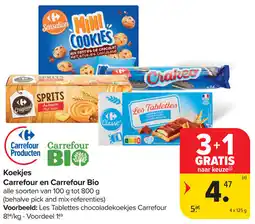 Carrefour Koekjes Carrefour en Carrefour Bio aanbieding