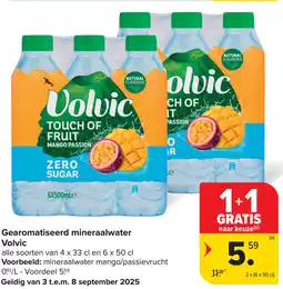Carrefour Gearomatiseerd Mineraalwater Volvic aanbieding