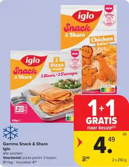 Carrefour Gamma Snack & Share Iglo aanbieding
