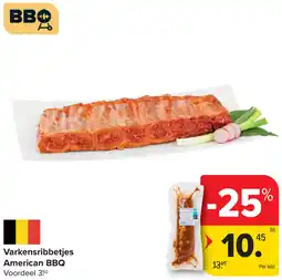 Carrefour Varkensribbetjes American BBQ aanbieding