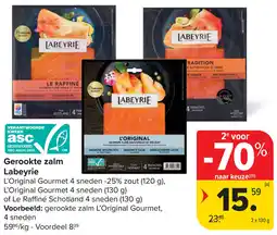 Carrefour Gerookte Zalm Labeyrie aanbieding