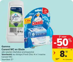 Carrefour Gamma Canard WC en Glade aanbieding