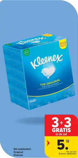 Carrefour Set Zakdoeken Original Kleenex aanbieding