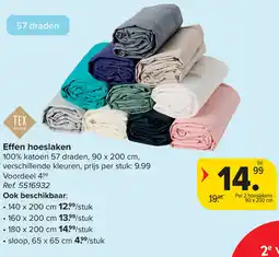 Carrefour Tex Effen hoeslaken aanbieding