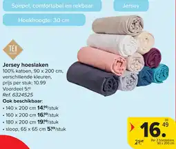 Carrefour TEX Jersey hoeslaken aanbieding