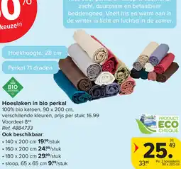 Carrefour Hoeslaken in bio perkal aanbieding