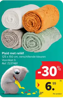 Carrefour Plaid met reliëf aanbieding