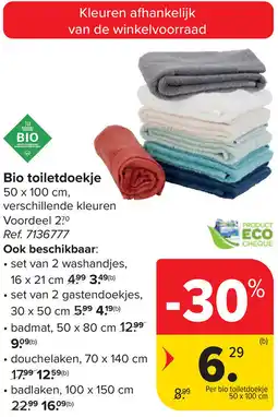 Carrefour Bio toiletdoekje aanbieding