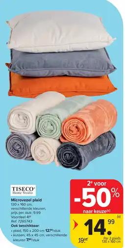 Carrefour Microvezel plaid aanbieding