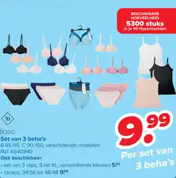 Carrefour Basic Set van 3 beha's aanbieding