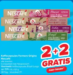 Carrefour Nescafé Koffiecapsules Farmers Origins aanbieding