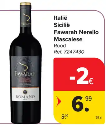 Carrefour Fawarah Nerello Mascalese Sicilië aanbieding
