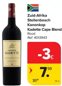 Carrefour Kanonkop Kadette Cape Blend Stellenbosch aanbieding