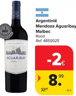 Carrefour Mendoza Aguaribay Malbec aanbieding