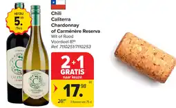 Carrefour Caliterra Chardonnay of Carménère Reserva aanbieding