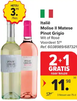 Carrefour Pinot Grigio Molise II Matese aanbieding