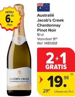 Carrefour Jacob's Creek Chardonnay Pinot Noir aanbieding