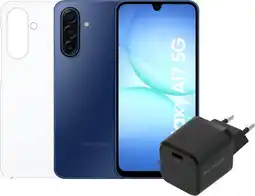 Coolblue Samsung Galaxy A17 128GB Blauw 5G + Accessoirepakket aanbieding