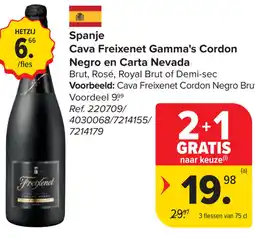 Carrefour Cava Freixenet Gamma's Cordon Negro en Carta Nevada aanbieding