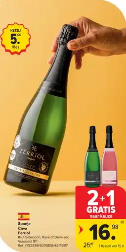 Carrefour BRUT SELECCION Cava Ferriol aanbieding