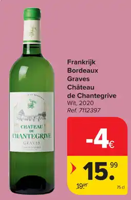 Carrefour Château de Chantegrive Bordeaux Graves aanbieding