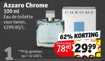 Kruidvat Azzaro Chrome 100ml aanbieding