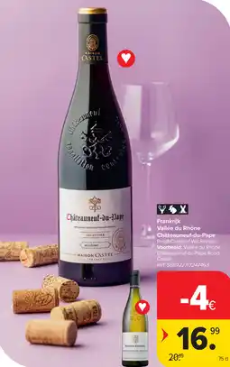 Carrefour Vallée du Rhône Châteauneuf-du-Pape aanbieding