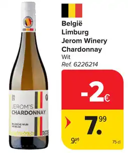Carrefour Jerom Winery Chardonnay Limburg aanbieding