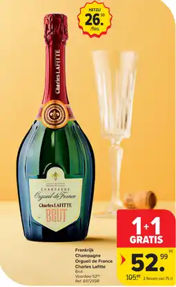 Carrefour Orgueil de France Charles Lafitte Champagne aanbieding