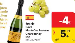 Carrefour Montañas Rocosas Chardonnay cava aanbieding
