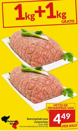 Intermarché Boerengehakt puur varkensvlees aanbieding