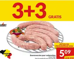Intermarché Boerenworsten puur varkensvlees aanbieding