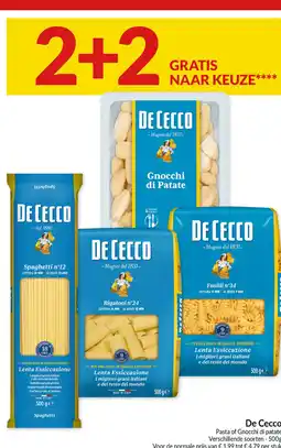 Intermarché De Cecco Pasta of Gnocchi di patate aanbieding
