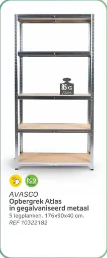 BricoPlanit Avasco opbergrek atlas in gegalvaniseerd metaal aanbieding