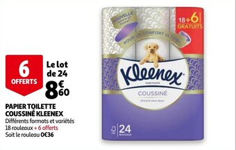 Auchan Papier toilette coussine kleenex aanbieding