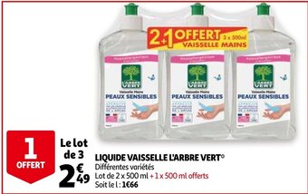 Auchan Liquide vaisselle l'arbre vert aanbieding