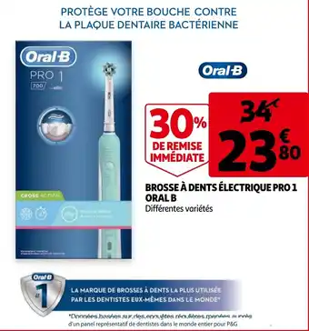 Auchan Brosse a dents electrique pro 1 oral b aanbieding