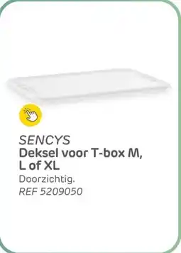 BricoPlanit Sencys deksel voor T-box M L of XL aanbieding