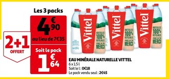 Auchan Eau minerale naturelle vittel aanbieding