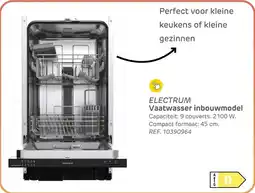 BricoPlanit Electrum vaatwasser inbouwmodel aanbieding