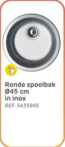 BricoPlanit Ronde spoelbak in inox aanbieding