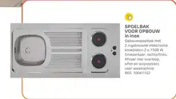 BricoPlanit Spoelbak voor opbouw in inox aanbieding