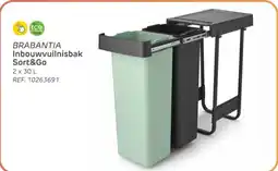 BricoPlanit Brabantia inbouwvuilnisbak sort&go aanbieding