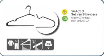 BricoPlanit Spaceo set van 8 hangers aanbieding
