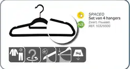 BricoPlanit Spaceo set van 4 hangers aanbieding