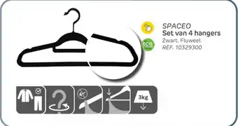 BricoPlanit Spaceo set van 4 hangers aanbieding