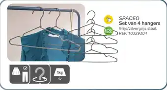 BricoPlanit Spaceo set van 4 hangers aanbieding